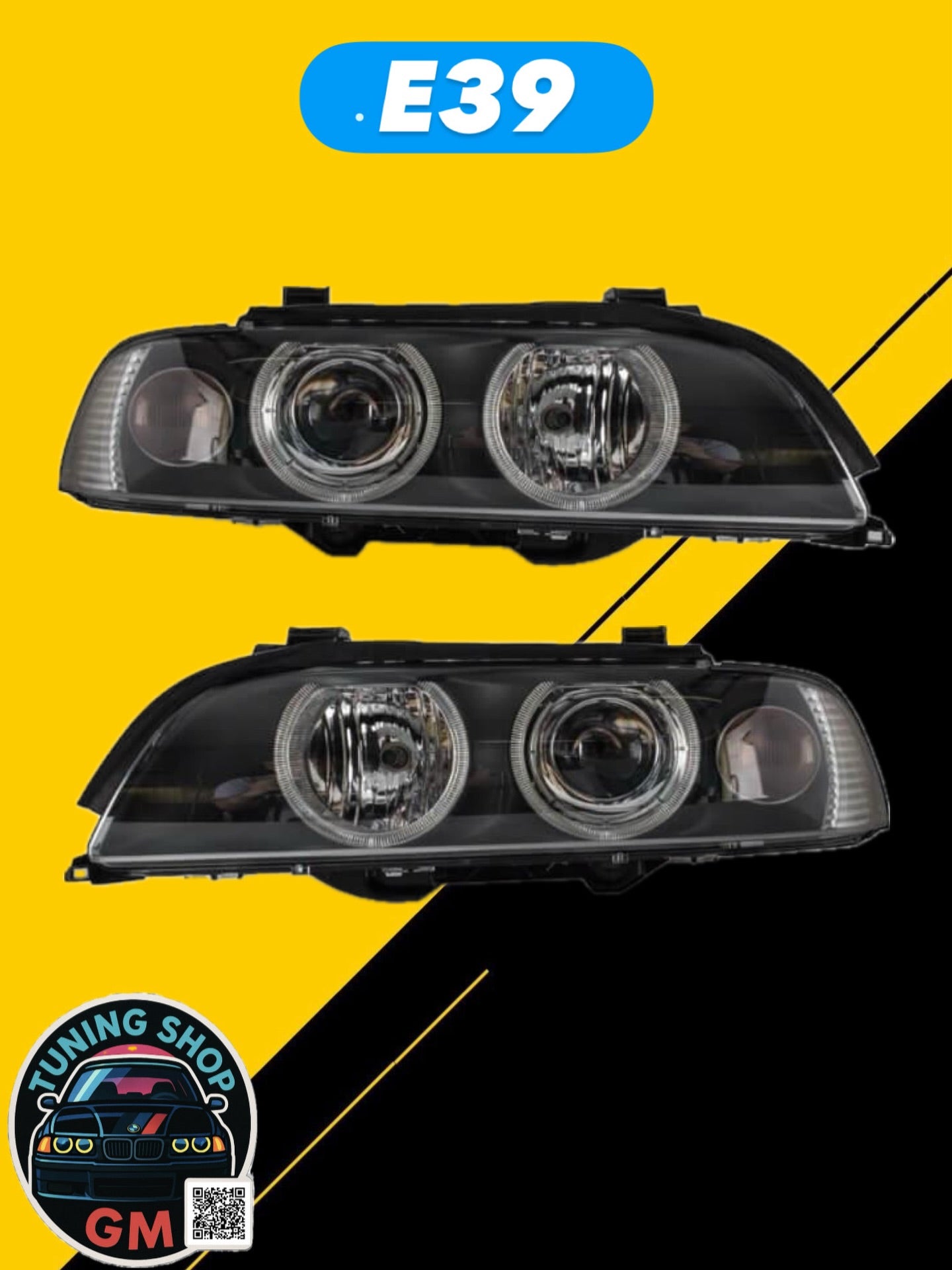 BMW E39 Facelift LED фарови со Angel Eyes