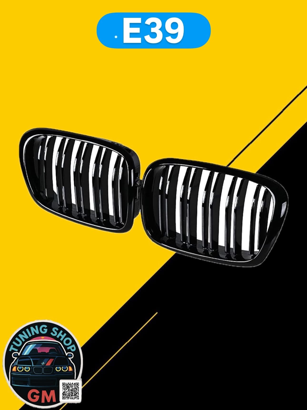 BMW E39 Црни Бубрези (Kidney Grilles) - Gloss Black