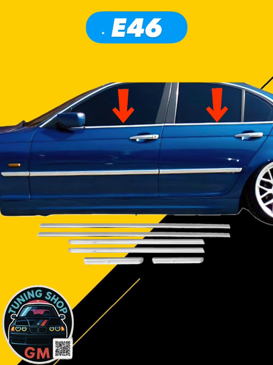 BMW E46 - Хром лајсни за прозори (sedan)
