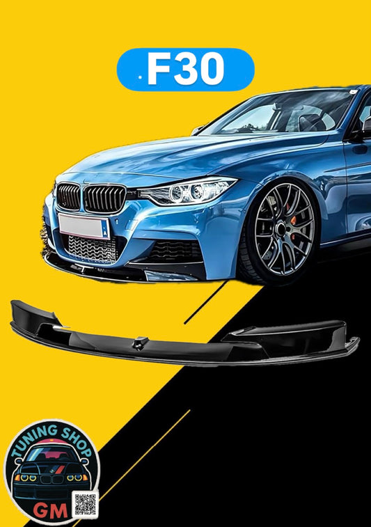 BMW F30 Преден Lip 3-Делен за M-Tech Браник - Црна Боја