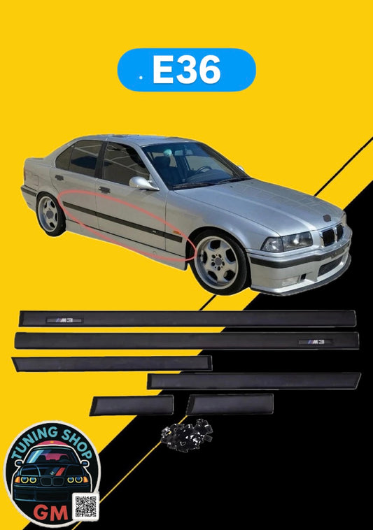 BMW E36 M3 Лајсни - Sedan Комплет - Црна Боја