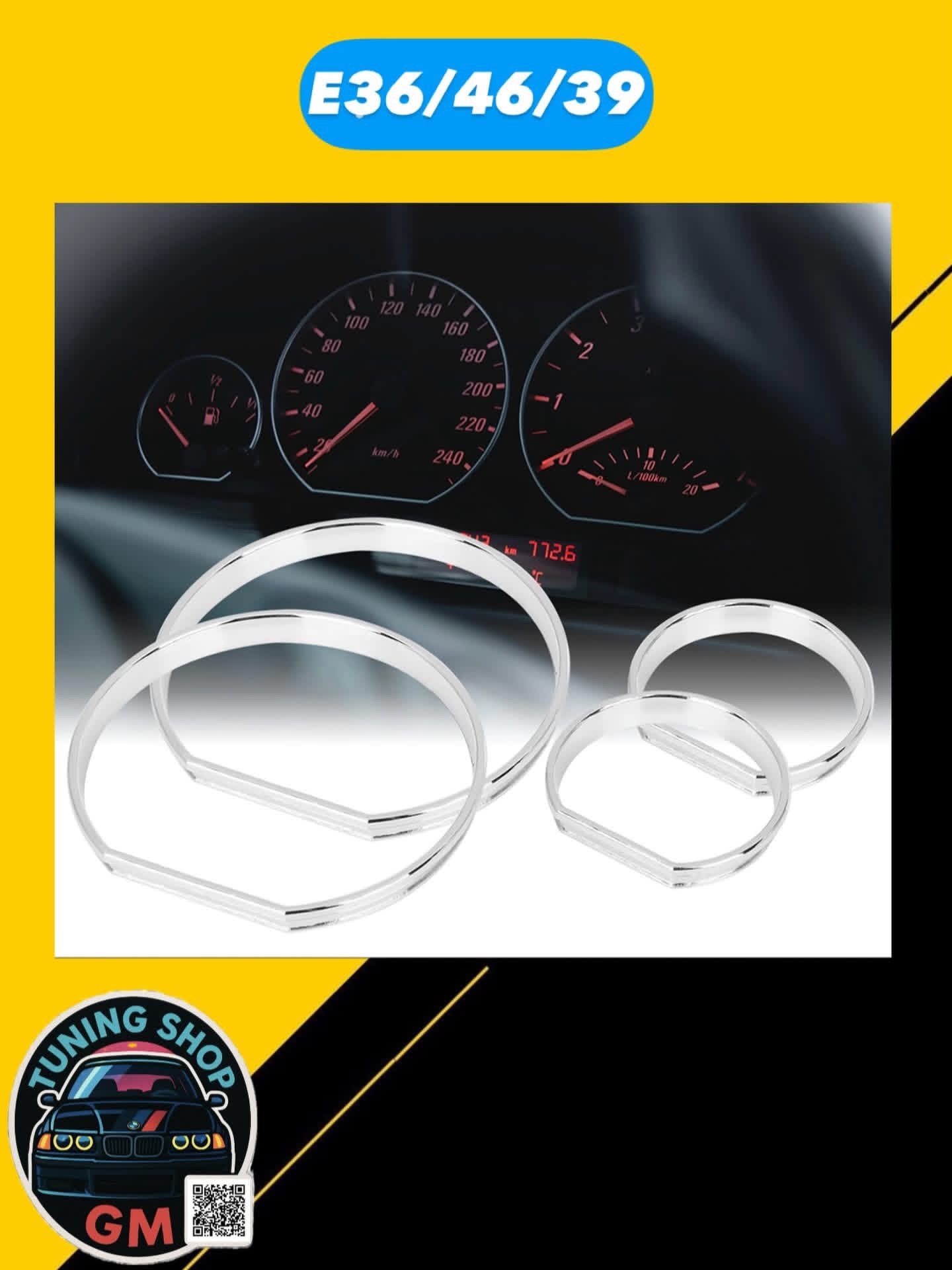 BMW Хромирани Прстени за Табла E36/E46/E39